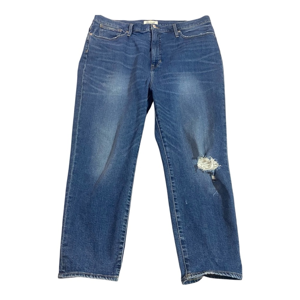 MADEWELL The Mom jeans High Rise In Melva Wash Tapered Leg Jeans 34